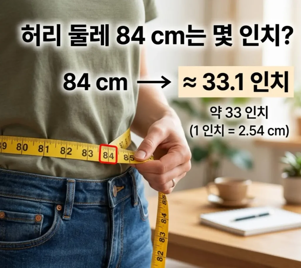 허리둘레-84cm-몇인치
